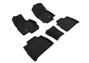 Mercedes-Benz GLE-Class Floor Mats - Front and Rear - 3D MAXpider - Elegant Series - Black - `20-`22 Mercedes-Benz GLE-Class Floor Mats - Front and Rear - 3D MAXpider - Elegant Series - Black - `20-`22